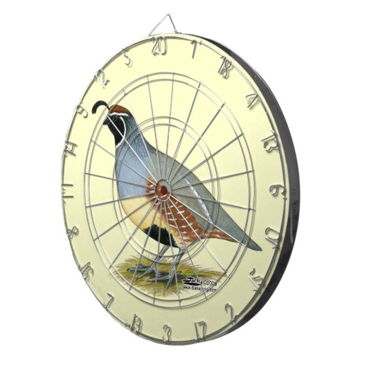 Gambels woestijnkwartel dartbord (Voorkant Rechts)