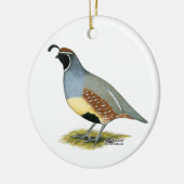 Gambels woestijnkwartel keramisch ornament (Links)