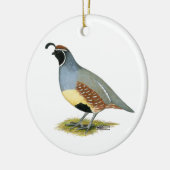 Gambels woestijnkwartel keramisch ornament (Links)