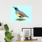 Gambels woestijnkwartel poster (Thuiskantoor)