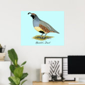 Gambels woestijnkwartel poster (Thuiskantoor)
