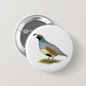Gambels woestijnkwartel ronde button 5,7 cm (Voorkant /achterkant)