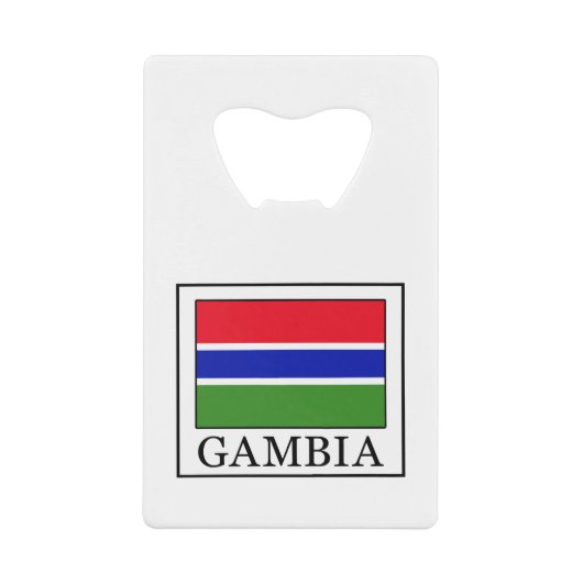 Gambia Creditkaart Flessenopener (Voorkant)