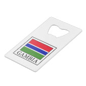 Gambia Creditkaart Flessenopener (Voorkant Gekanteld)