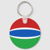 Gambia Fisheye Flag Sleutelhanger (Voorkant)