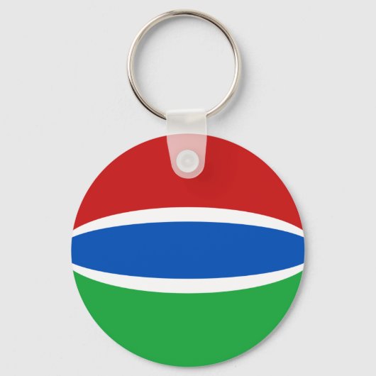 Gambia Fisheye Flag Sleutelhanger (Voorkant)