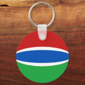 Gambia Fisheye Flag Sleutelhanger (Voorkant)