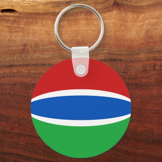 Gambia Fisheye Flag Sleutelhanger (Voorkant)
