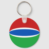 Gambia Fisheye Flag Sleutelhanger (Voorkant)