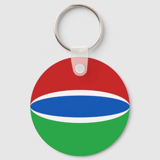 Gambia Fisheye Flag Sleutelhanger (Voorkant)