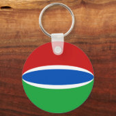 Gambia Fisheye Flag Sleutelhanger (Voorkant)