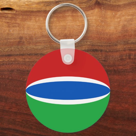 Gambia Fisheye Flag Sleutelhanger (Voorkant)