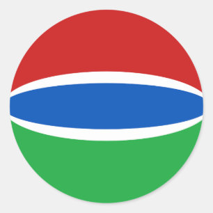 Gambia Fisheye Vlag Sticker