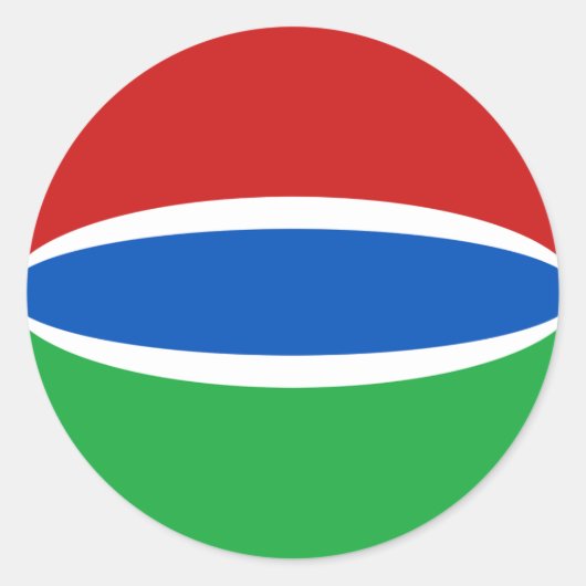Gambia Fisheye Vlag Sticker (Voorkant)