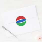 Gambia Fisheye Vlag Sticker (Envelop)
