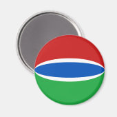 Gambia Fisheye Vlagmagneet Magneet (Voorkant / Achterkant)