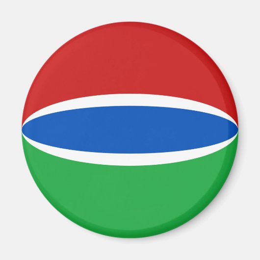 Gambia Fisheye Vlagmagneet Magneet (Voorkant)