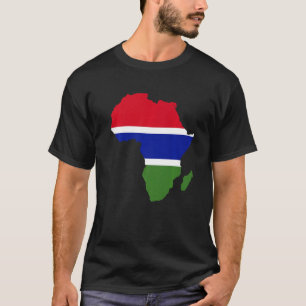 Gambia Flag Africa Continent Silhouette Gift for G T-shirt