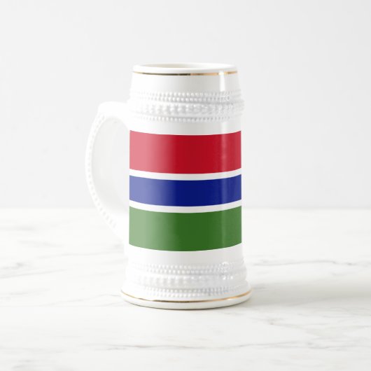 Gambia Flag Bierpul (Voorkant links)