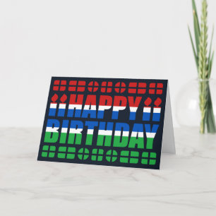 Gambia Flag Birthday Card Kaart