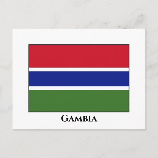 Gambia Flag Briefkaart (Voorkant)