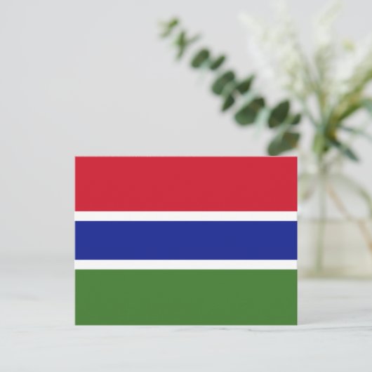 Gambia Flag Briefkaart (Staand voorkant)