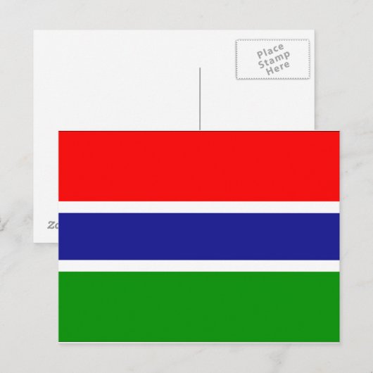 Gambia Flag Briefkaart (Voorkant / Achterkant)