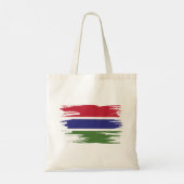 Gambia Flag Brush Art Tote Bag (Achterkant)
