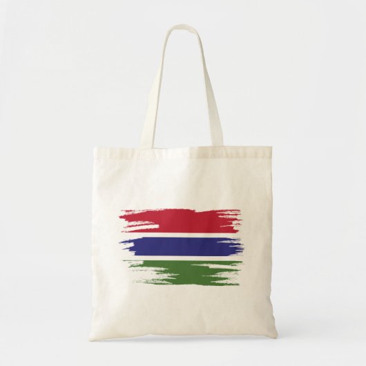 Gambia Flag Brush Art Tote Bag (Voorkant)