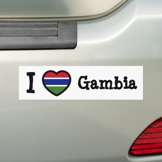 Gambia Flag Bumpersticker (Op auto)