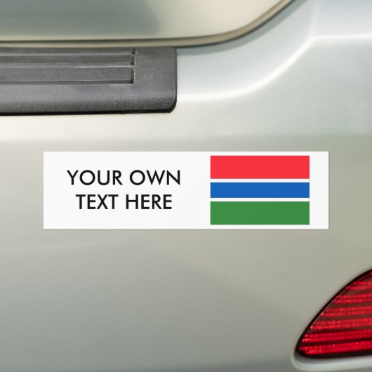 Gambia Flag Bumpersticker (Op auto)