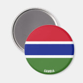 Gambia Flag Charming Patriottic Magneet (Voorkant / Achterkant)