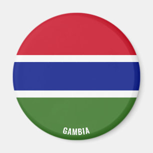 Gambia Flag Charming Patriottic Magneet