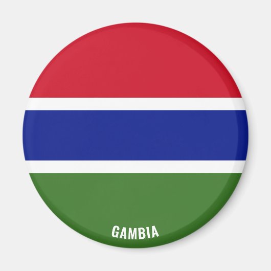 Gambia Flag Charming Patriottic Magneet (Voorkant)