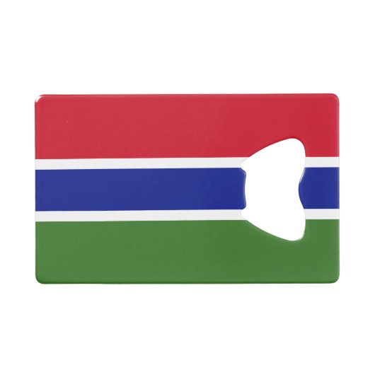 Gambia Flag Creditkaart Flessenopener (Voorkant (Horizontaal))