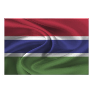 Gambia Flag Foto Afdruk