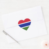 Gambia Flag Hart Sticker (Envelop)