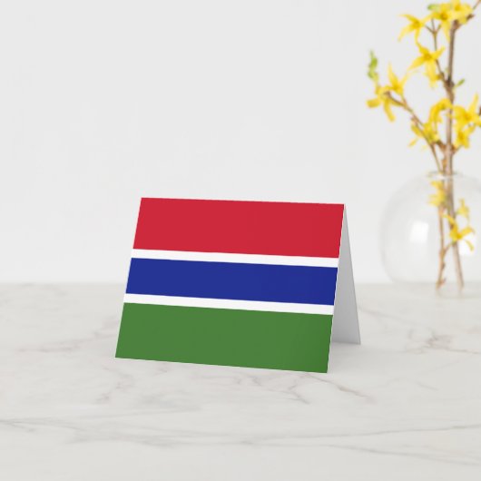 Gambia Flag Kaart (Gele Bloem)