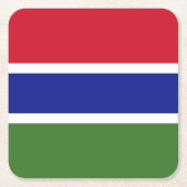 Gambia Flag Kartonnen Onderzetters (Voorkant)