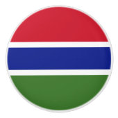 Gambia Flag Keramische Knop (Voorkant)