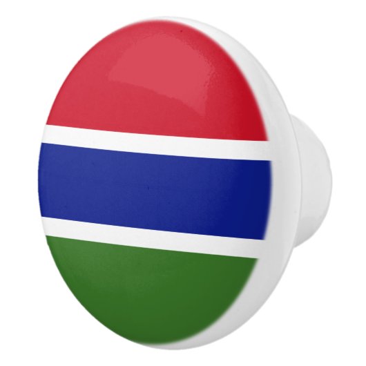 Gambia Flag Keramische Knop (Rechts)