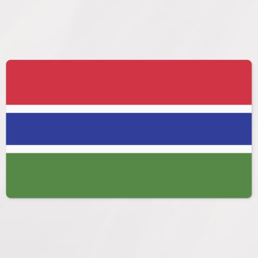 Gambia Flag Labels (Design 1)