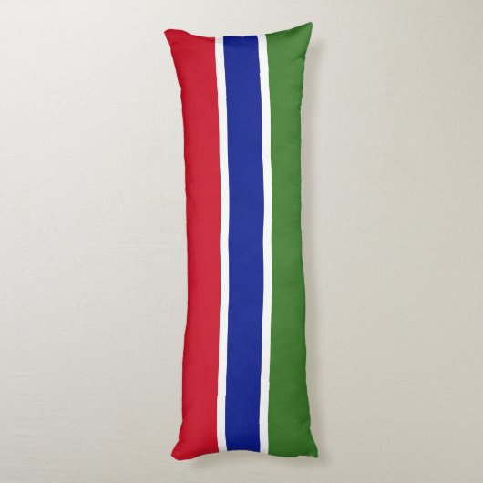Gambia Flag Lichaamskussen (Achterkant (Verticaal))
