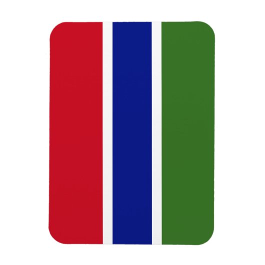 Gambia Flag Magneet (Verticaal)