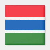 Gambia Flag Magneet (Voorkant)