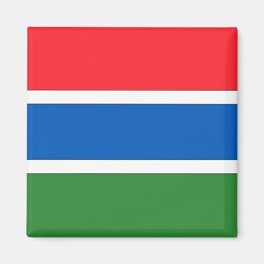 Gambia Flag Magneet (Voorkant)
