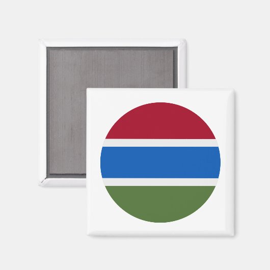 Gambia Flag Magneet (Voorkant / Achterkant)