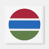 Gambia Flag Magneet (Voorkant)
