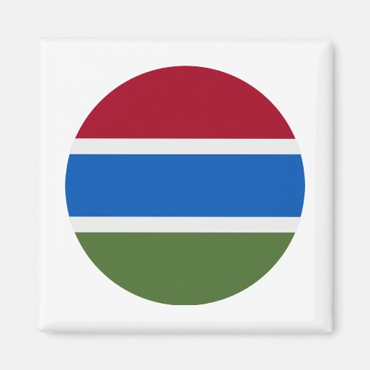 Gambia Flag Magneet (Voorkant)