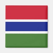 Gambia Flag Magneet (Voorkant)
